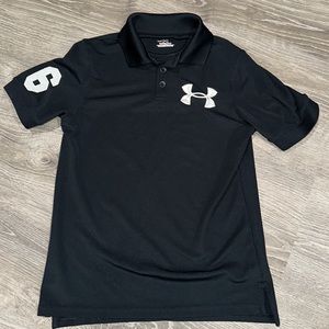 UA. YMD. Black polo.